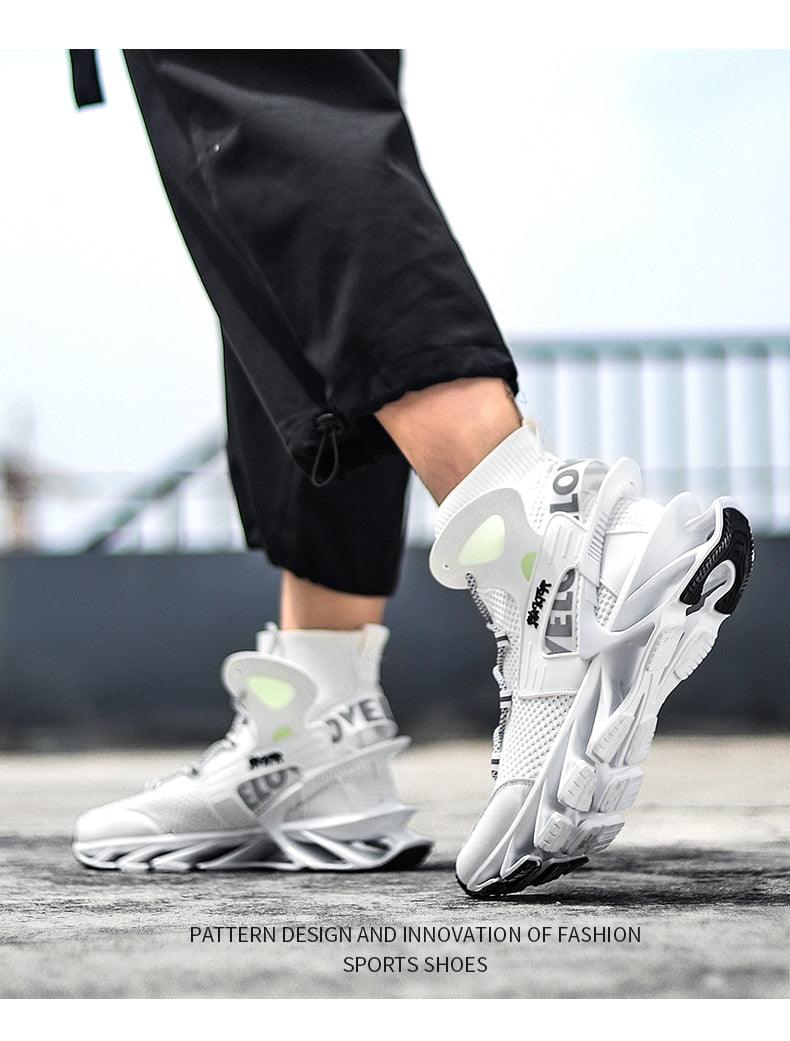 Men Casual Luxury White Running Shoes Non Slip Sneakers