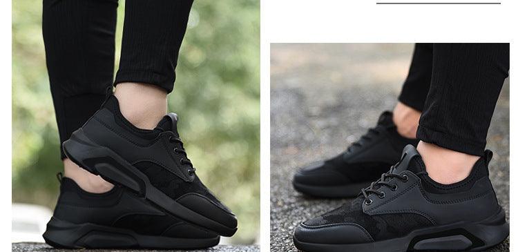 Men Black Lightweight Running Sneakers Casual Gym Walking Shoes
