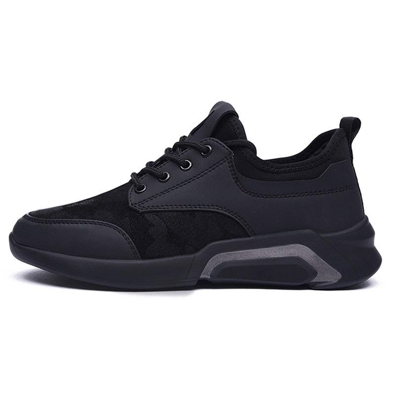 Men Black Lightweight Running Sneakers Casual Gym Walking Shoes